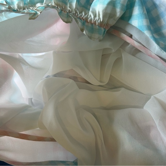 Storia Gingham multi color tiered lined dress nwt - Picture 12 of 16